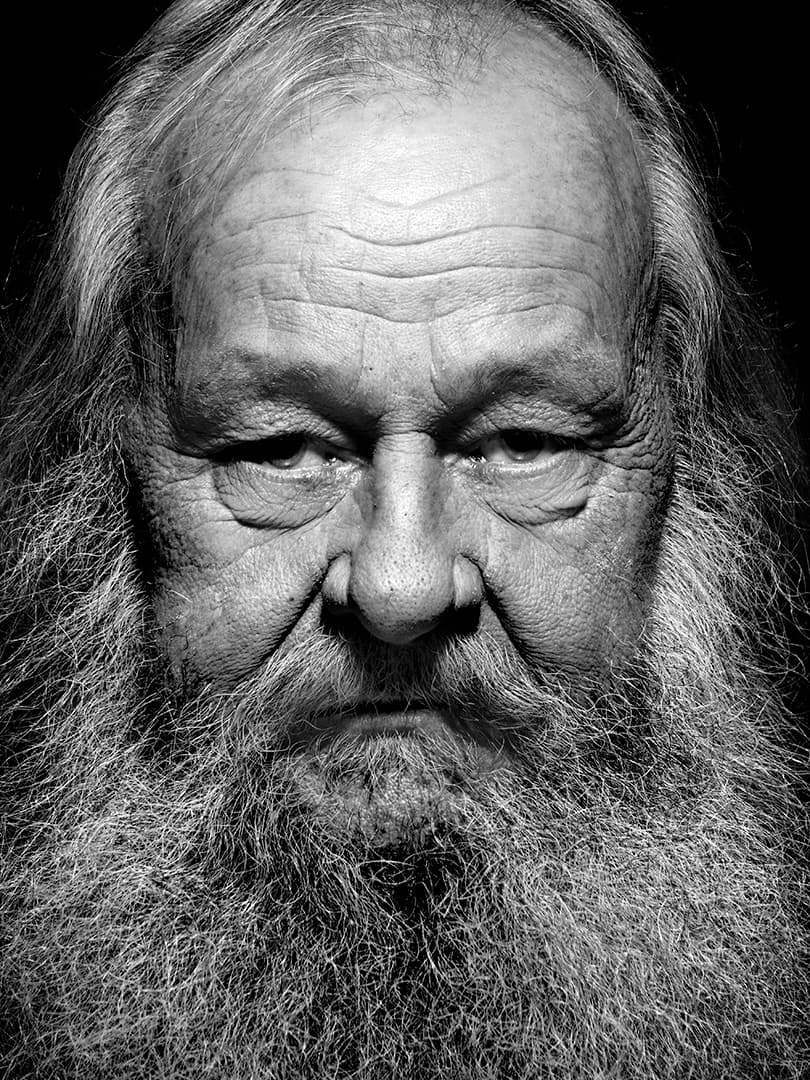 Close Up of the face of an old man