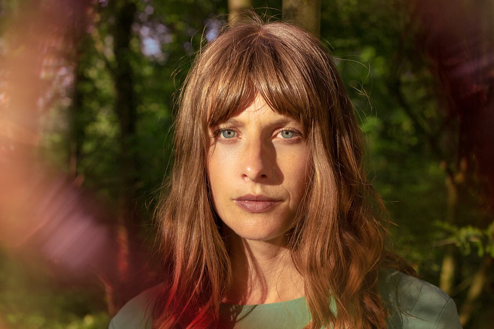 Artistic colourful portrait of a woman