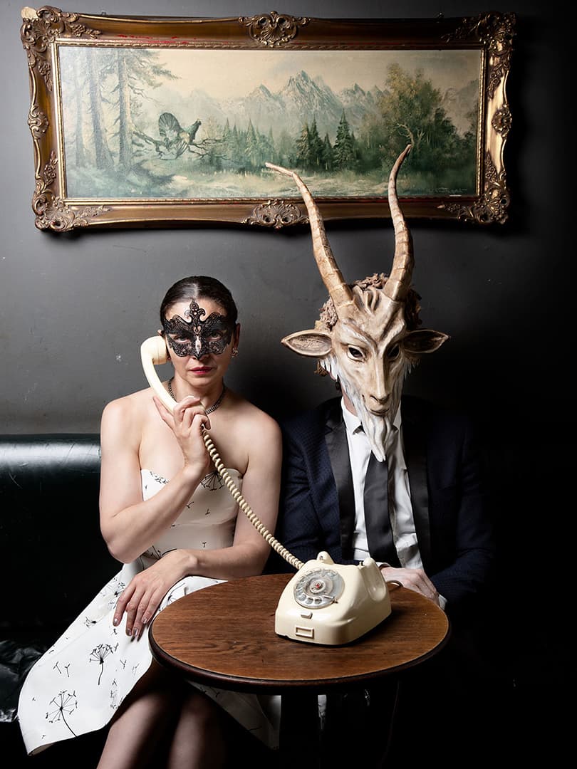 Surreal photo in a bar